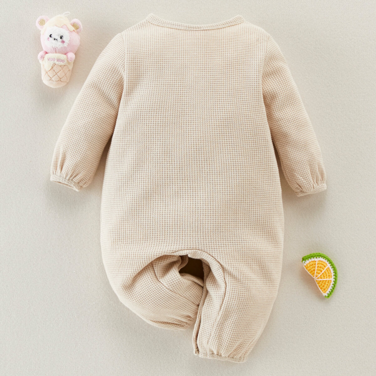 Mayoreo Mono de manga larga liso para bebé hibobi Gris oscuro 12-18 meses