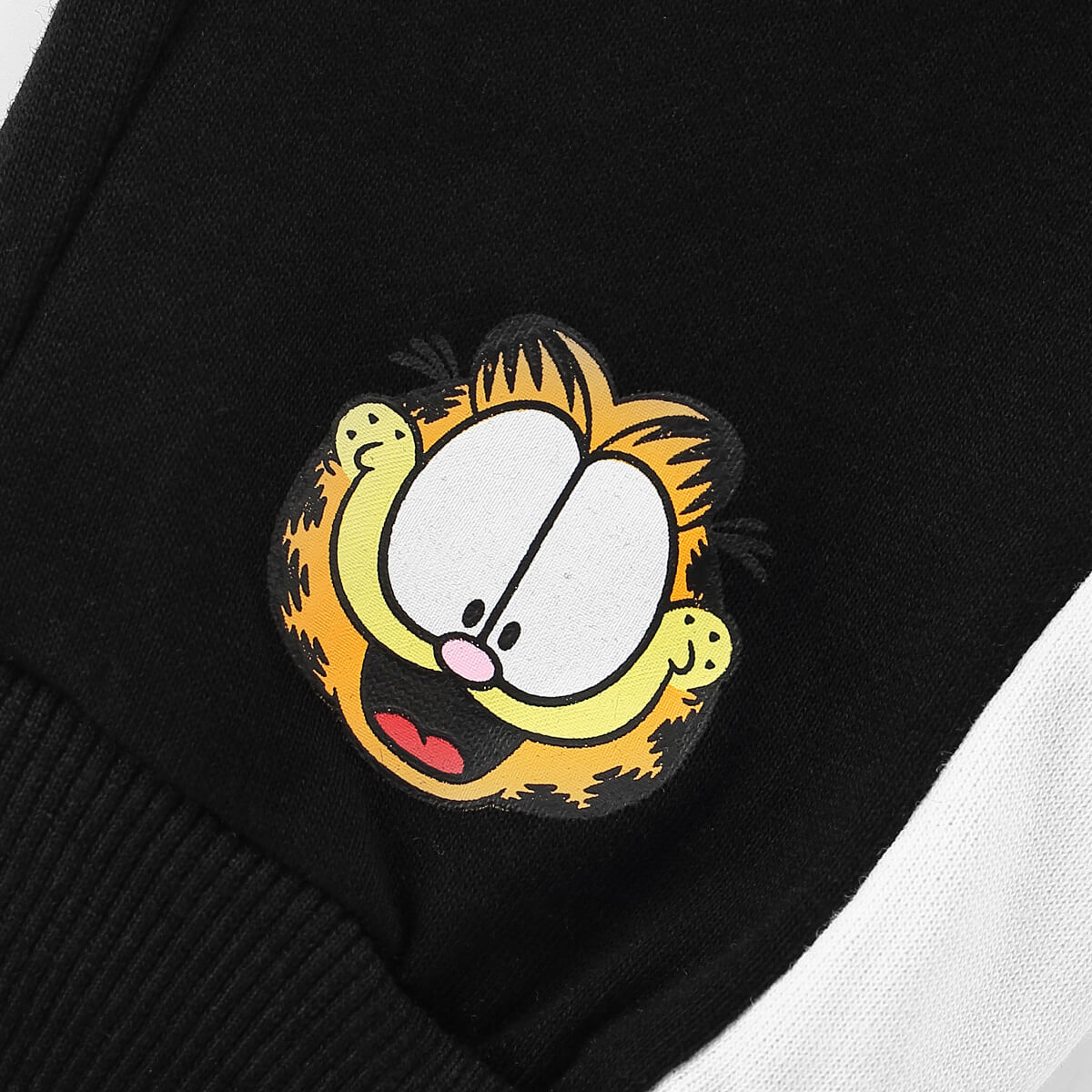 Mayoreo x Garfield Traje de pantalón y top de color en contraste de gato de dibujos animados informal de algodón para niños pequeños