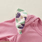 Mayoreo Pelele con volantes y falda floral para bebé niña Rosado 9-12 M