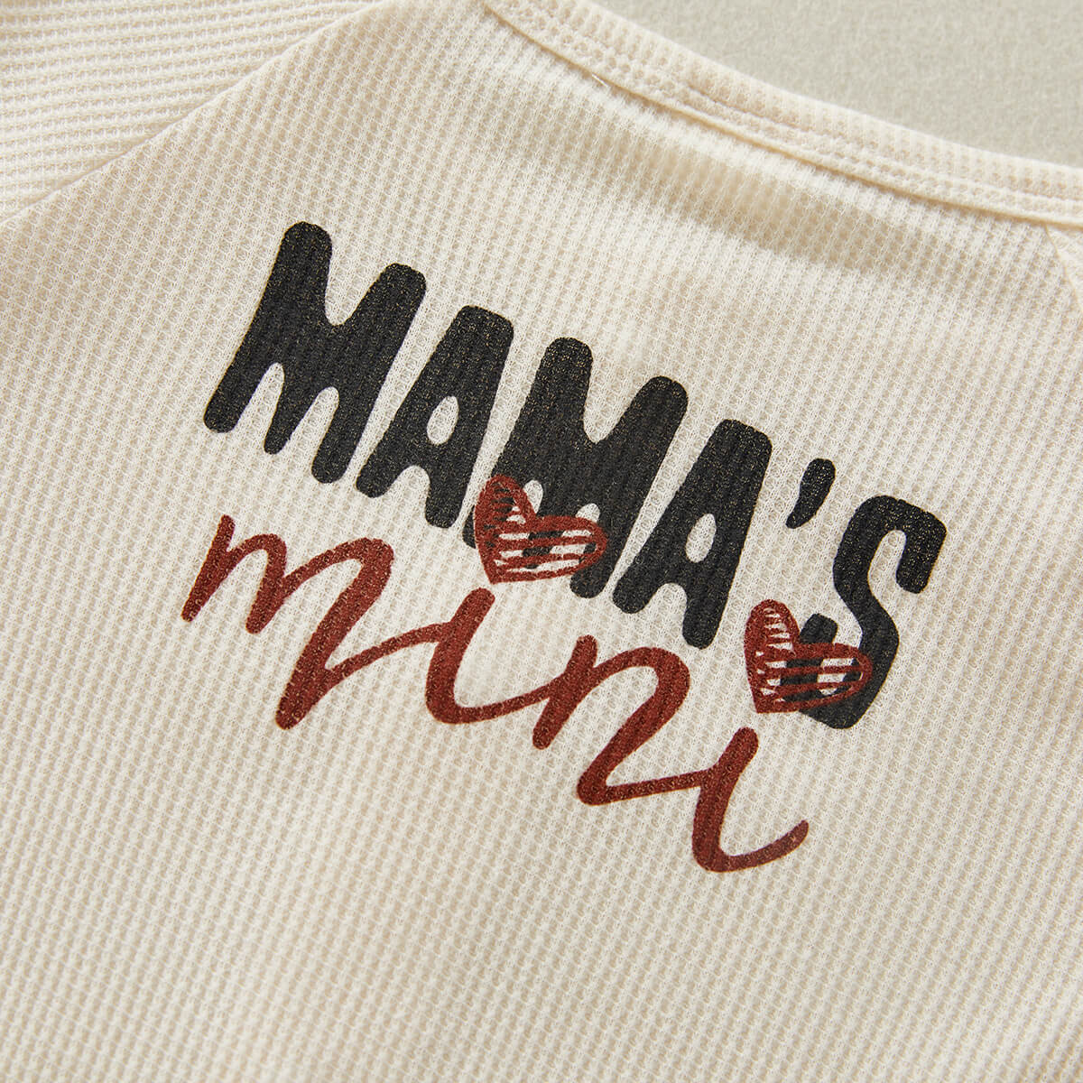 Mayoreo Mono de manga larga liso con estampado de letras para bebé hibobi Rosado 0-3 meses