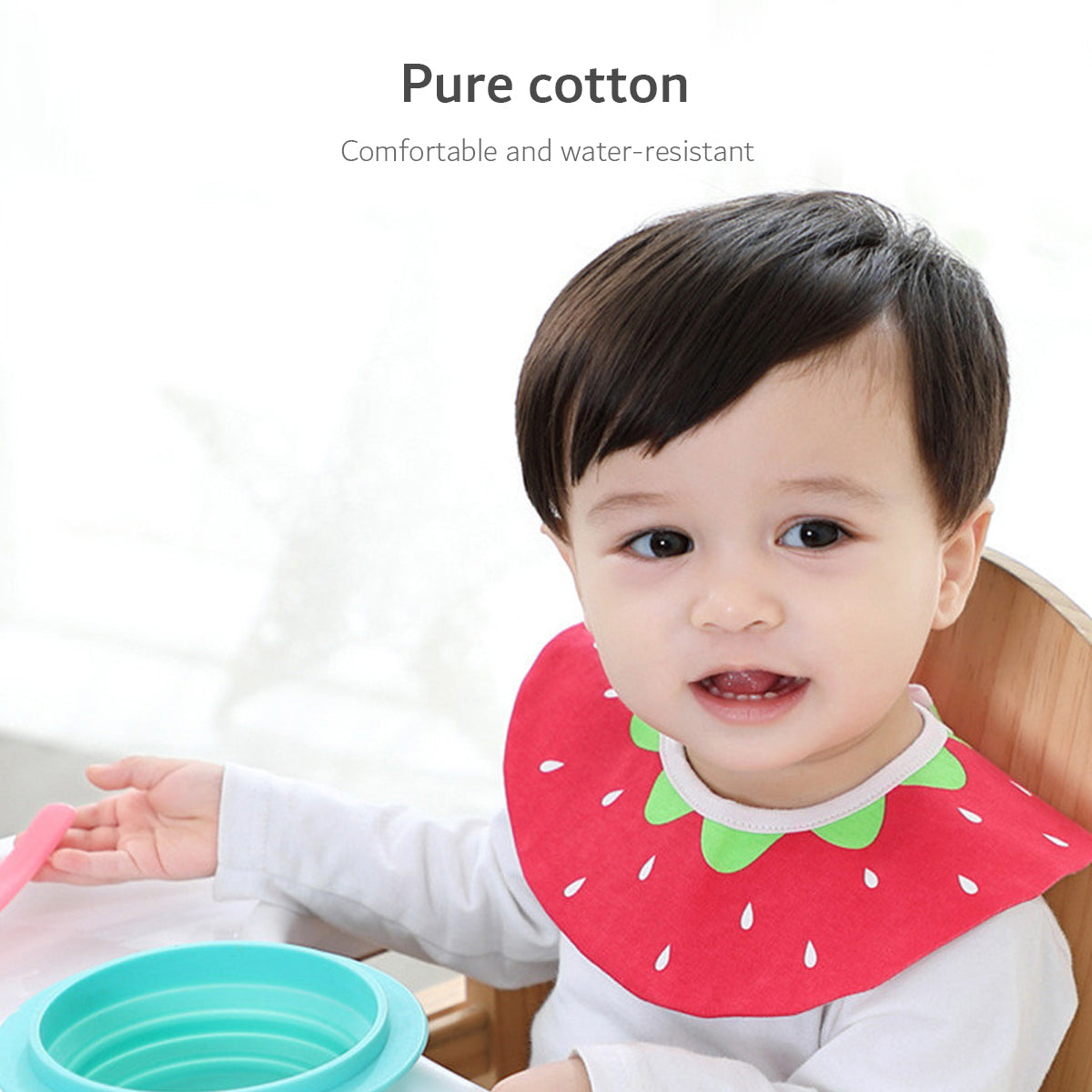 Mayoreo Toalla de saliva de algodón para bebé Fruit Series Estilo3 1 piezas