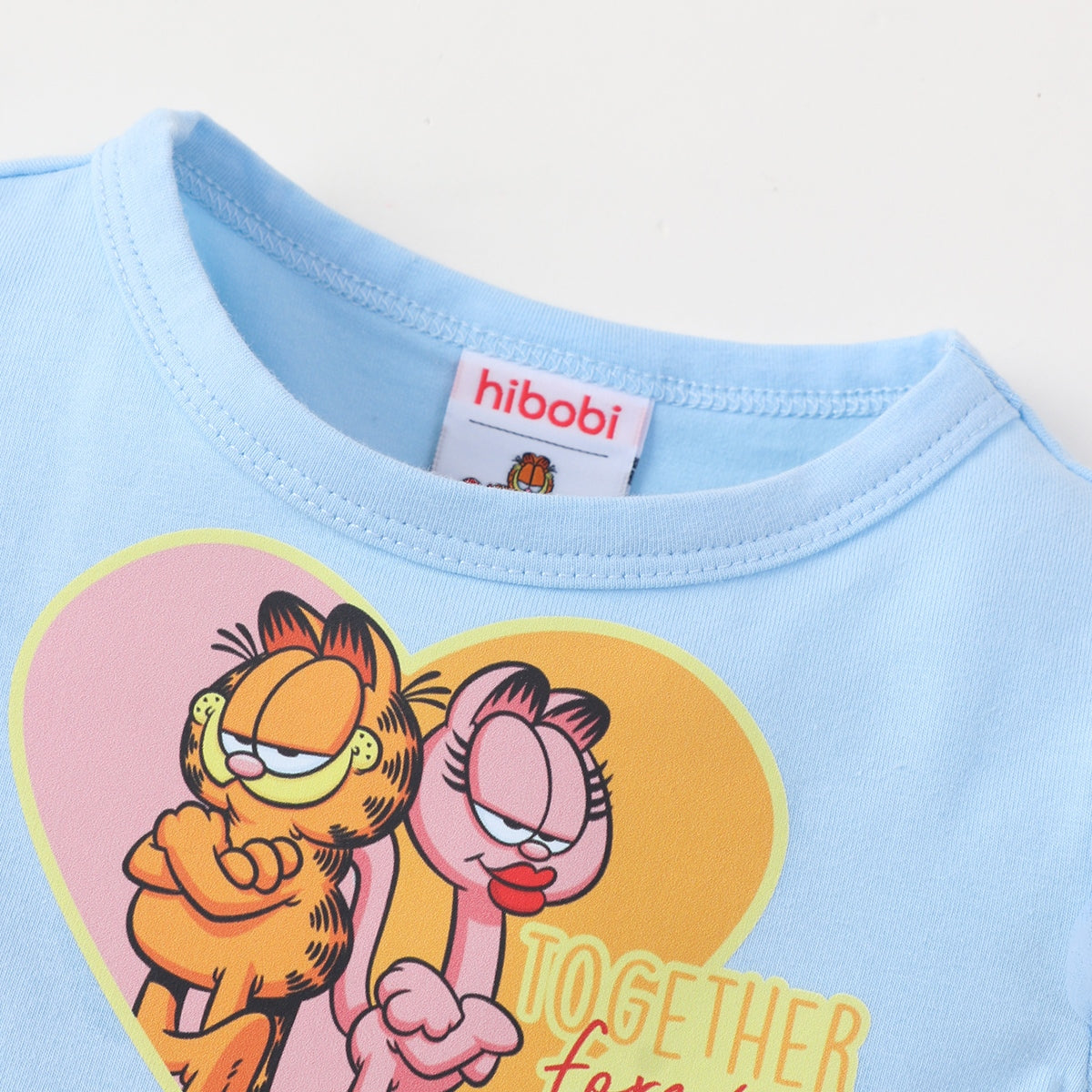 Mayoreo x Garfield Vestido básico de algodón con dibujos animados de Garfield para niñas pequeñas Azul 3-4 años